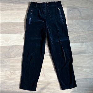 Vintage Escada High Waist Navy Velvet Pants Size 4 Quiet Luxury